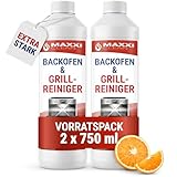 Maxxi Clean 2 x 750 ml Backofen und Grillreiniger Gel Paste I extrastarker selbstarbeitender Fettlöser I entfernt hartnäckige...