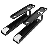 KALLORY Wandmontiertes Mikrowellenregal Platzsparend 2 Stück aus Edelstahl Faltbare Mikrowellenhalterung mit Verstärktem Rahmen für...