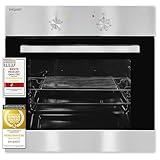 Exquisit Einbaubackofen | 62 l Garraum, Energieeffizienzklasse A, 2200 W Gesamtleistung | Ober- und Unterhitze, separate Oberhitze,...