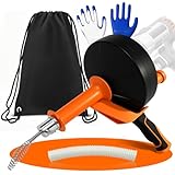 Rohrreinigungsspirale [10M] - Abflussreiniger Spirale mit Bohraufsatz - Ideale Abflussspirale für eine Umweltfreundliche Rohrreinigung...