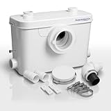 Aquamatix Hebeanlage 400W Sanitäre Abwasserpumpe 100L/min 8m Vertikale Förderstrecke mit 3 Einlässen für Toilette, Waschbecken und...