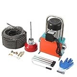 Rohrreinigungsmaschine Elektrische Rohrreinigungsspirale Rohrreinigungsgerät, 20m 1000W Kanalreinigungsmaschine mit 39.4ft Feder...