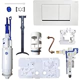 Ersatzteilset, Reparaturset, Umrüstset für Geberit Spülkästen Bj 1988-1998 auf 2-Mengen-Spülung, inkl. Twinline 30 Drückerplatte,...