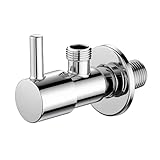 Ibergrif Eckventil 1/2 Zoll Wandanschluss 3/8 Zoll Schlauchanschluss – Eckregulierventil für Waschbecken, Kalt- & Warmwasser,...