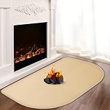 Herd-Teppiche für Kamine, feuerfest, 120 x 80 x 0,1 cm, feuerfeste Kaminmatte, Herd-Pads für Holzofen, Kamin, drinnen und draußen,...