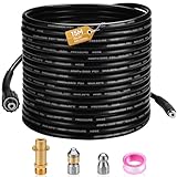 Rohrreinigungsschlauch 15m mit M22 Adapter, 400 Bar 60°C Rohrreinigungsset Geeignet für K2, K3, K4, K5, K6, K7 Hochdruckreiniger mit...