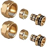 Joycabin 2 Stück Klemmverschraubung für 16 x 2mm Heizrohr 3/4' Eurokonus klemmringverschraubung für Verbundrohr...