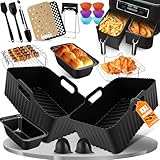 20 Stück Heißluftfritteuse Zubehör für Ninja Dual AF400EU & AF300EU & Tower T17088 | Air Fryer Accessories | Kompatibel für Ofen,...