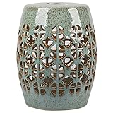 Dekorative Gartenhocker, Gartenhocker aus Keramik, Ofenhocker Im Chinesischen Stil Mit Variabler Blume, Glasierter Dekorativer...