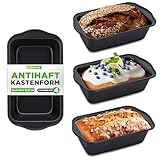 NutriChef 4er-Set Kastenformen – Premium Antihaft-Brotbackformen aus lebensmittelechtem Karbonstahl für gleichmäßige & schnelle...
