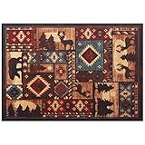 FIREWESS Kaminmatte, rutschfeste Matten, Vintage-Teppich, geeignet für Verschiedene Aktivitäten, leicht zu reinigen und aufzubewahren