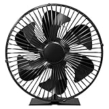 JossaColar Ofenventilator Kaminventilator mit Lüfterschutz | 6 Klingen Kaminventilator Ofenrohr Ventilator | Ofenventilator Ohne Strom...