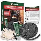Veddelholzer 2,5 m komplett Set Ø 10mm Ofendichtband, Ofendichtung, Backofen Dichtung, Ofendichtschnur für Kaminofen, Öfen und...