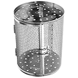 HOMSFOU Drehbarer Grillkorb Edelstahl 360° Ofenkorb mit Schnallenverschluss Großer Metallgrillkorb für Backofen Heißluftfritteuse...