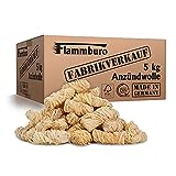 FLAMMBURO (5kg = ca. 400 Stück) Anzündwolle für Kamin, Ofen und Grill – Ökologischer Holzanzünder, Kaminanzünder,...