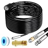 Rohrreinigungsschlauch Set 15m Rohrreinigungsset, 180Bar 60°C Rohrreinigungs Set mit M22 Adapter, Universal Rohrreinigungsgerät für...