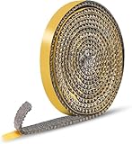 Senbos Kamin Dichtband, Ofen Dichtungsbänder Glasfasern Hitzebeständig bis 550°C, Selbstklebend Kamindichtung für Kamin, Ofenrohr,...