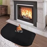 Feuerfeste Unterlage, 80x50CM Funkenschutzplatte für Kaminofen, rutschfest Feuerschutzmatte Kamin Bodenplatte, Feuerfeste Matte Zum...