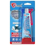 FINAL Sanitär Silikon 1x50ml - Wasserfester Dichtstoff in Profiqualität, für Bad, Dusche & Küche, schimmelresistent, antibakteriell...