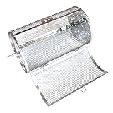 Ofenbraten - runder Edelstahlkorb zum Backen und Grillen | Spinnennetzfass für Erdnüsse, getrocknete Früchte, rauchiger...