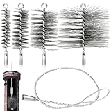 Ofenrohrbürste Set Schornsteinfeger Bürste Heizkesselbürste 4Stk Kaminbürste Kaminbesen 30 50 80 150mm Schornsteinbesen Kaminrohr...