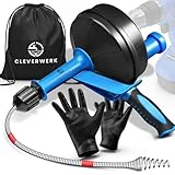 CLEVERWERK Rohrreinigungsspirale NEU [Spannfutter]7,5m lange Abflussspirale┃ Rohrreiniger Spirale mit...