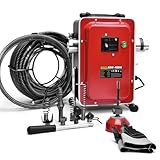 Elektrische Rohrreinigungsmaschine 400W 450U/min mit FI-Schalter für Ø30-100mm Rohrleitungen Rohrreinigungsspirale Ø10mm 5M, 16mm...
