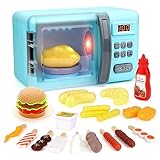 deAO Mikrowellenspielzeug für den Ofen, Spielzeug, Cooking Play Kit mit realistischem Licht, Sound & Play Fake Foods, Kinder-Kochset,...