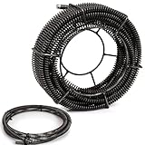 Federspirale Rohrreinigungsspiralen Set (4 Stück je 4.8m: Ø 16 mm + 2.5m: Ø16mm, Gesamtlänge 21m, Rohrbreite: Ø 30-100 mm) für...