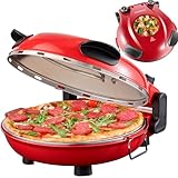 Pizzaofen elektrisch mit 32 cm Pizzastein | 390°C | Pizzabackofen | Pizza-Backstation | Elektrischer Pizzagrill | Pizzabackmaschine |...