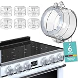 Kindersicherung Herd Drehknöpfe [6 Stück] – Herdknopf Kindersicherung transparent, Herd Kindersicherung Knöpfe bis Ø35mm,...