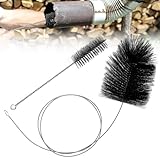 DMJJSD Ofenrohrbürste Kaminbesen 150 mm/180 mm 2Stück Schornsteinfeger Bürste/Kaminbürste mit Schubstange und 31cm...