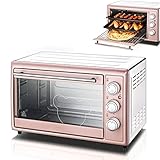 QJJML 30L Konvektionsofen,Heimbacken Multifunktions-Aufsatzofen Elektroofen,60 Min. Zeit,60-250° einstellbare Temperatur