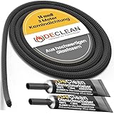 Dichtschnur für Kaminofen 14mm 3 Meter | Ofen Dichtschnur für Kamintür [Ofendichtschnur mit Kleber Hitzebeständig 1000°C]...