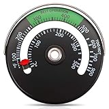 Frienda Kamin Thermometer Magnetisch Ofenrohr Kaminofen Thermometer Abgasthermometer Rauchrohr Holzbrenner Aufsatzthermometer...