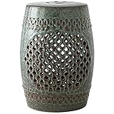 Dekorative Gartenhocker, Gartenhocker aus Keramik, Ofenhocker Im Chinesischen Stil Mit Variabler Blume, Glasierter Dekorativer...