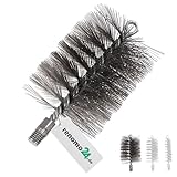 Renomo24 M12 Ofenrohrbürste aus Stahldraht, Heizkesselbürste mit M12 Gewinde, Kesselbürste 90mm, für effiziente Reinigung