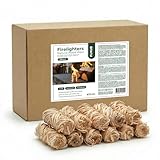 HORECA CANDLES Holzwolle Anzünder - 250 Große Öko Feueranzünder & Anzündhilfe aus natürlicher Holzwolle - Geruchlos & Rauchfrei -...