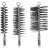 3 Stück Ofenrohrbürste Heizkesselbürste Kaminbürste Kaminreiniger Bürste Runde Ofenrohrbürste aus Robustem Stahldraht für...