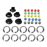 RDEXP 5PCS Elektroherd Range Burner Knob Kit Set Ersatz schwarz 1.92x1.18inch