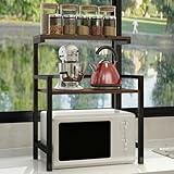 HAUSPROFI 3 Stufig Mikrowellenregal Küche Arbeitsplatte, Mikrowellenregal Küchenorganizer, Platzsparendes Regal für Küche...