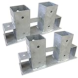 TikTakToo 2x Stapelhilfe verzinkt Brennholz Kaminholz Holzstapelhilfe Holz Gestell