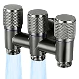 3 Wege Wasserumschaltventil, 1/2 Zoll Gewindeanschluss, 3 Wege Wasserfüll Eckventil, Flexible Kollokation, Robust und Langlebig,...