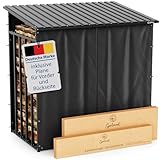 Gartenzeit® Kaminholzregal Außen XXXL 186x105x185cm – 3,45m³, 5,25SRM, Metallrahmen 30x30mm, Metalldach, feuerverzinkt, 105cm...