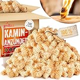 grillas Kaminanzünder 3 kg (ca. 240 Stück) Grillanzünder aus Bio Holzwolle & Wachs | Anzünder Kohleanzünder Ökologisch |...