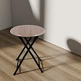 Linder Exclusiv Küchenhocker Ø 30 x 45cm (H) schwarz, Eichenoptik